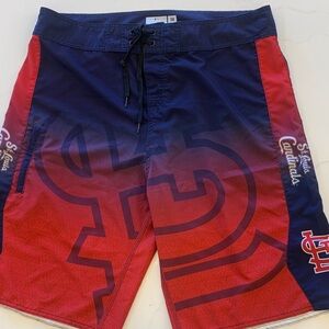 Forever Collectibles St Louis Cardinals Red Blue Men's Board Shorts 38